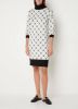 Liu Jo Fijngebreide mini jurk met col en logoprint online kopen