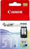 Canon inktcartridge CL 511, 244 pagina&apos, s, OEM 2972B001, 3 kleuren online kopen