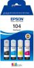 Epson 104 EcoTank 4 kleuren Multipack voor o.a ET 2714, ET 2814, ET 4800 online kopen