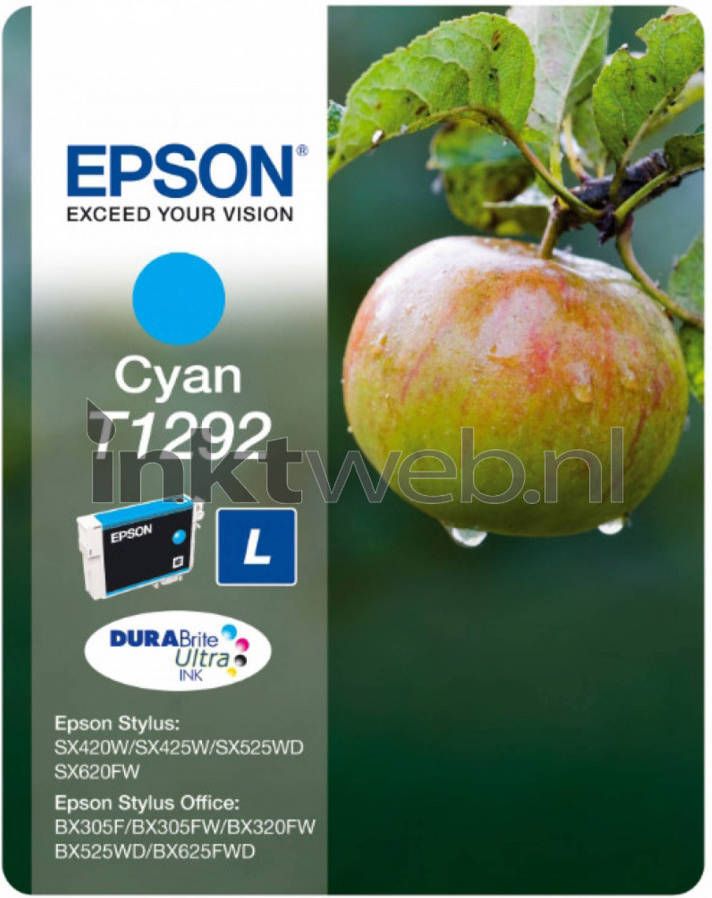Epson inktcartridge T1292, 460 pagina&apos, s, OEM C13T12924012, cyaan online kopen