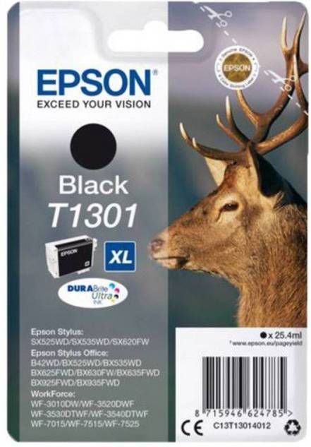 Epson inktcartridge T1301, 945 pagina&apos, s, OEM C13T13014012, zwart online kopen
