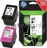 Hp inktcartridge 62, 165 200 pagina&apos, s, OEM N9J71AE, 1 x zwart en 1 x 3 kleuren online kopen