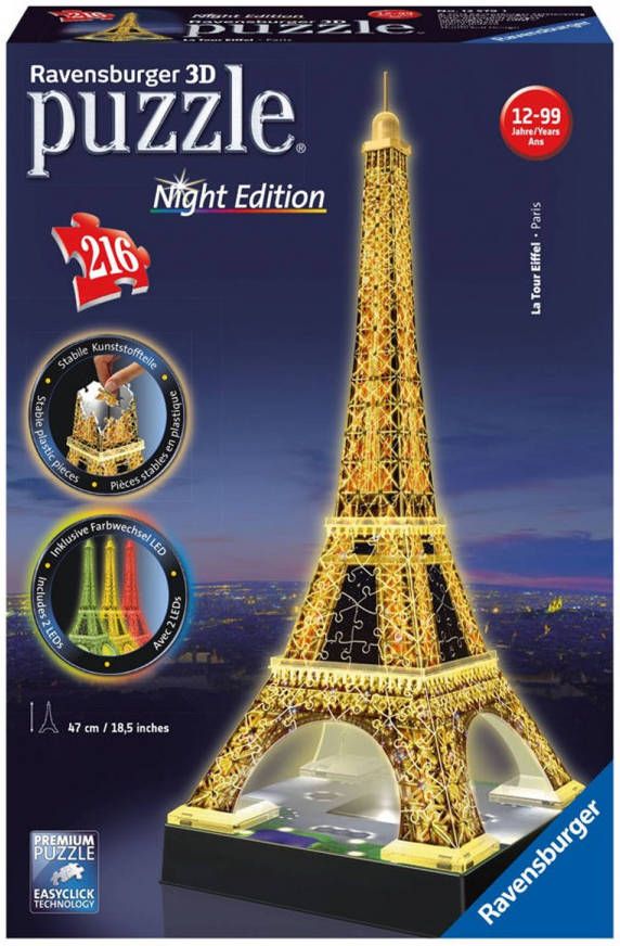 Ravensburger 3d Puzzel Eiffeltoren Night Edition 216 Stukjes online kopen