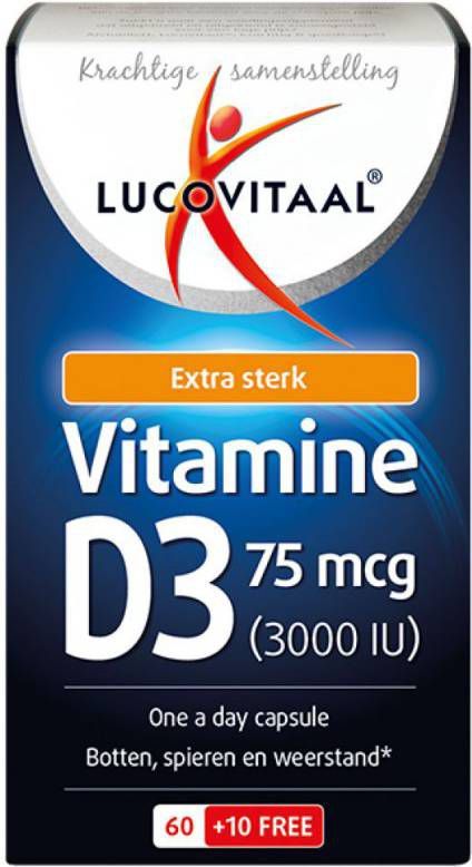 Lucovitaal Vitamine D3 75 mcg 3000iu 60 Capsules online kopen