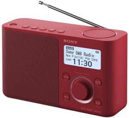 Sony XDR-S61DR draagbare digitale radio (rood) online kopen