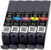 Canon inktcartridge PGI 72, 5 x 14 ml, OEM 6402B009, matzwart, cyaan, magenta, geel en rood online kopen