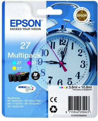 Epson inktcartridge 27, 3 kleuren, 300 pagina's OEM C13T27054012 online kopen