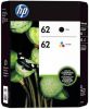 Hp inktcartridge 62, 165 200 pagina&apos, s, OEM N9J71AE, 1 x zwart en 1 x 3 kleuren online kopen