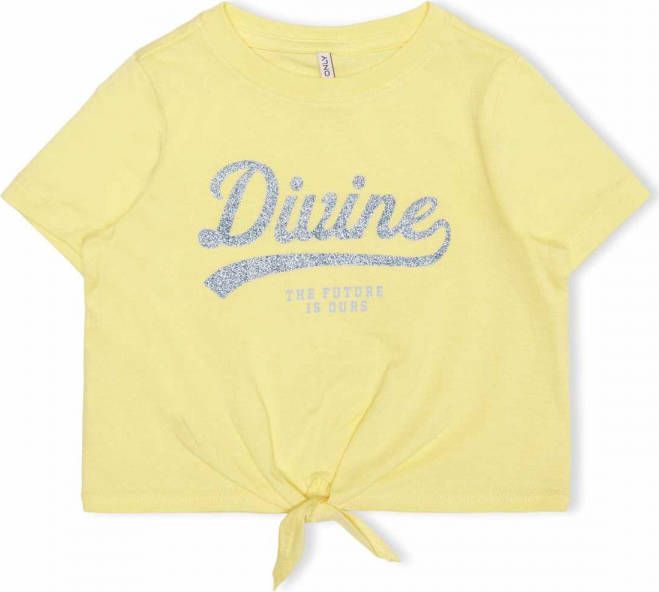 ONLY KIDS MINI T shirt KMGKITA met printopdruk geel online kopen