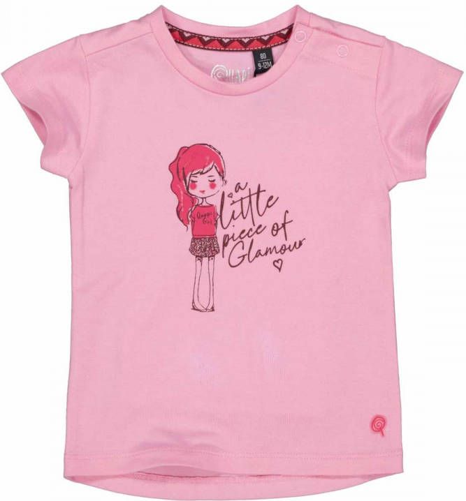 Quapi ! Meisjes Shirt Korte Mouw -- Roze Katoen/elasthan online kopen
