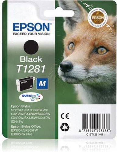 Epson inktcartridge T1281, 170 pagina&apos, s, OEM C13T12814012, zwart online kopen