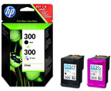 Hp inktcartridge 300, 200 pagina&apos, s, OEM CN637EE, 1x zwart en 1 x 3 kleuren online kopen