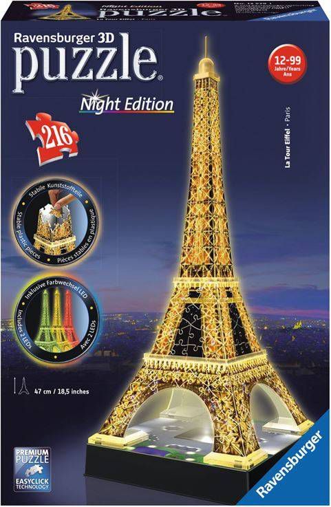 Ravensburger 3d Puzzel Eiffeltoren Night Edition 216 Stukjes online kopen