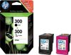 Hp inktcartridge 300, 200 pagina&apos, s, OEM CN637EE, 1x zwart en 1 x 3 kleuren online kopen