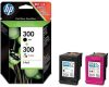 Hp inktcartridge 300, 200 pagina&apos, s, OEM CN637EE, 1x zwart en 1 x 3 kleuren online kopen