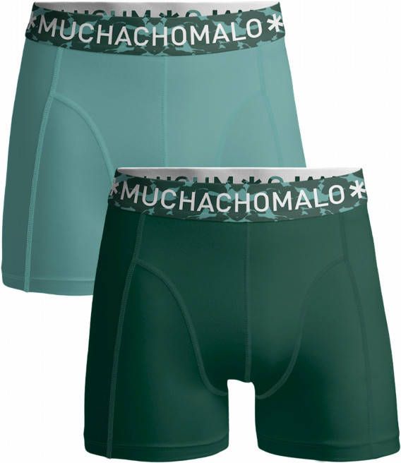 Muchachomalo boxershort Solid set van 3 d.groen/groen/blauw online kopen