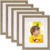 VidaXL Fotolijsten 5 st voor 13x18 cm foto 3D 20x25 cm donkerhoutkleur online kopen