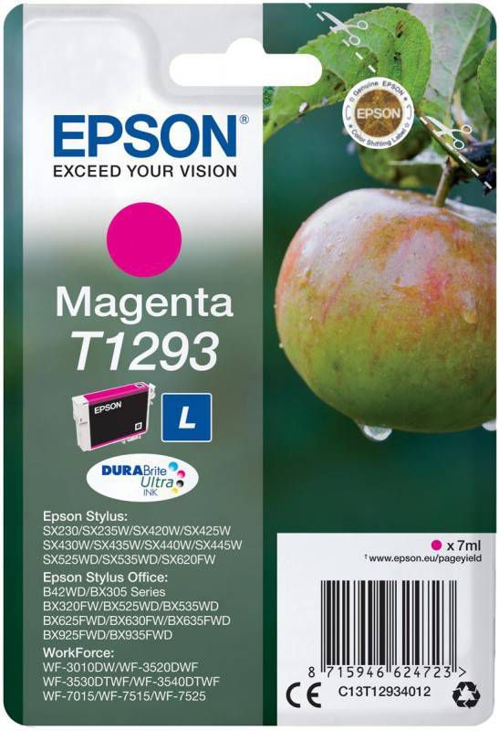 Epson inktcartridge T1293, 330 pagina&apos, s, OEM C13T12934012, magenta online kopen