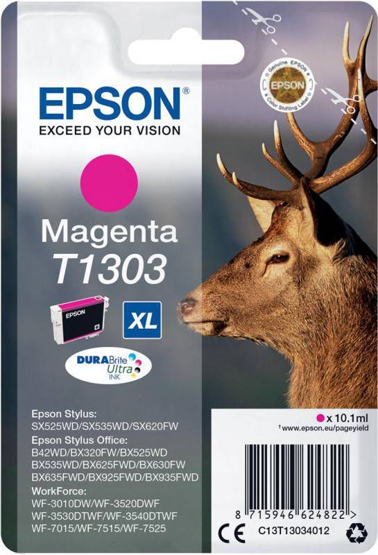 Epson inktcartridge T1303, 600 pagina&apos, s, OEM C13T13034012, magenta online kopen