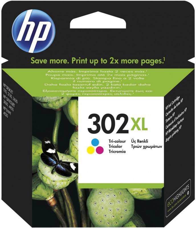 Hp inktcartridge 302XL, 330 pagina&apos, s, OEM F6U67AE, 3 kleuren online kopen