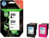 Hp inktcartridge 300, 200 pagina&apos, s, OEM CN637EE, 1x zwart en 1 x 3 kleuren online kopen