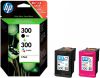 Hp inktcartridge 300, 200 pagina&apos, s, OEM CN637EE, 1x zwart en 1 x 3 kleuren online kopen