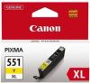 Canon inktcartridge CLI-551Y-XL geel op blister, 695 pagina's OEM: 6446B004 online kopen