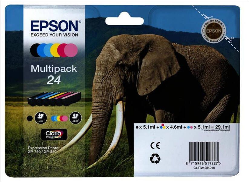 Epson 24 Multipack Inktpatroon C13T24284010 6 Kleuren online kopen